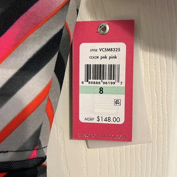 NWT  Vince Camuto Size 8 Pink/Black multi. - Picture 13 of 14